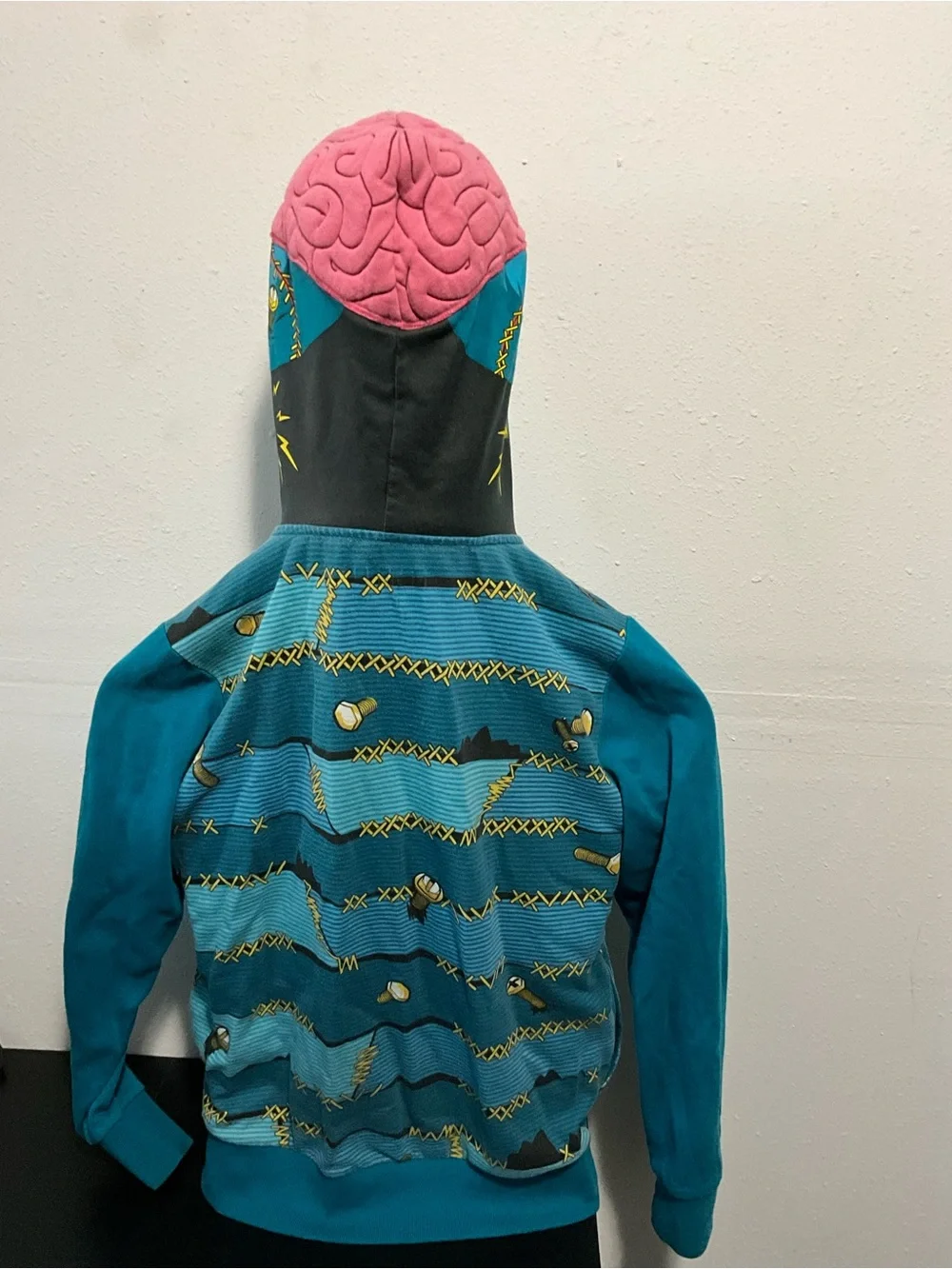 Brothers Frankenstein Full Zip Mask Hoodie 3D Brain 🧟‍♂️ Size XL 14 Fits XS/S